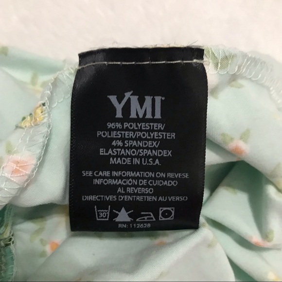 NEW YMI FLORAL TANK TOP LARGE BLUE ROSE ROSES PRINT PATTERN CROP TOP SHIRT NWT - Picture 4 of 8